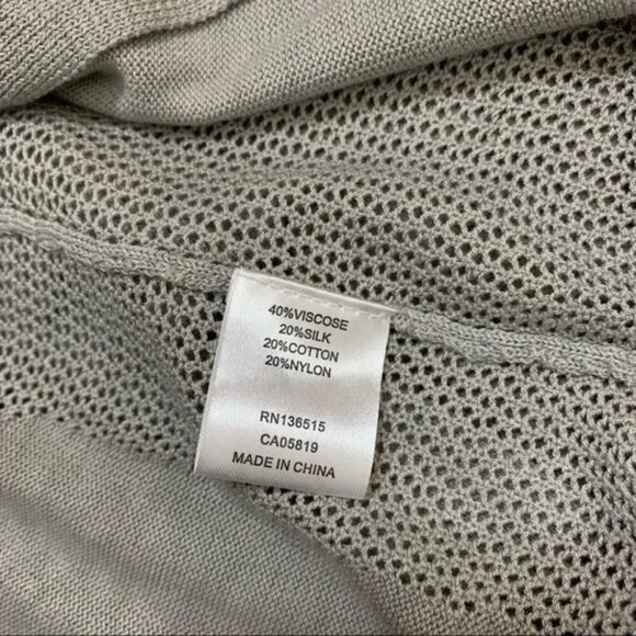 One Grey Day Women's Cardigan Sweater Long Belted Duster Draped Gray XS - Picture 9 of 15